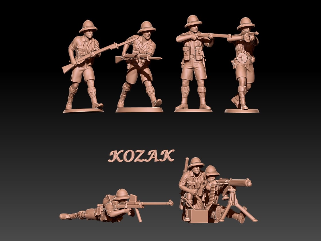 ww2 british infantry with pith helmet Africa set 2 by Kozak